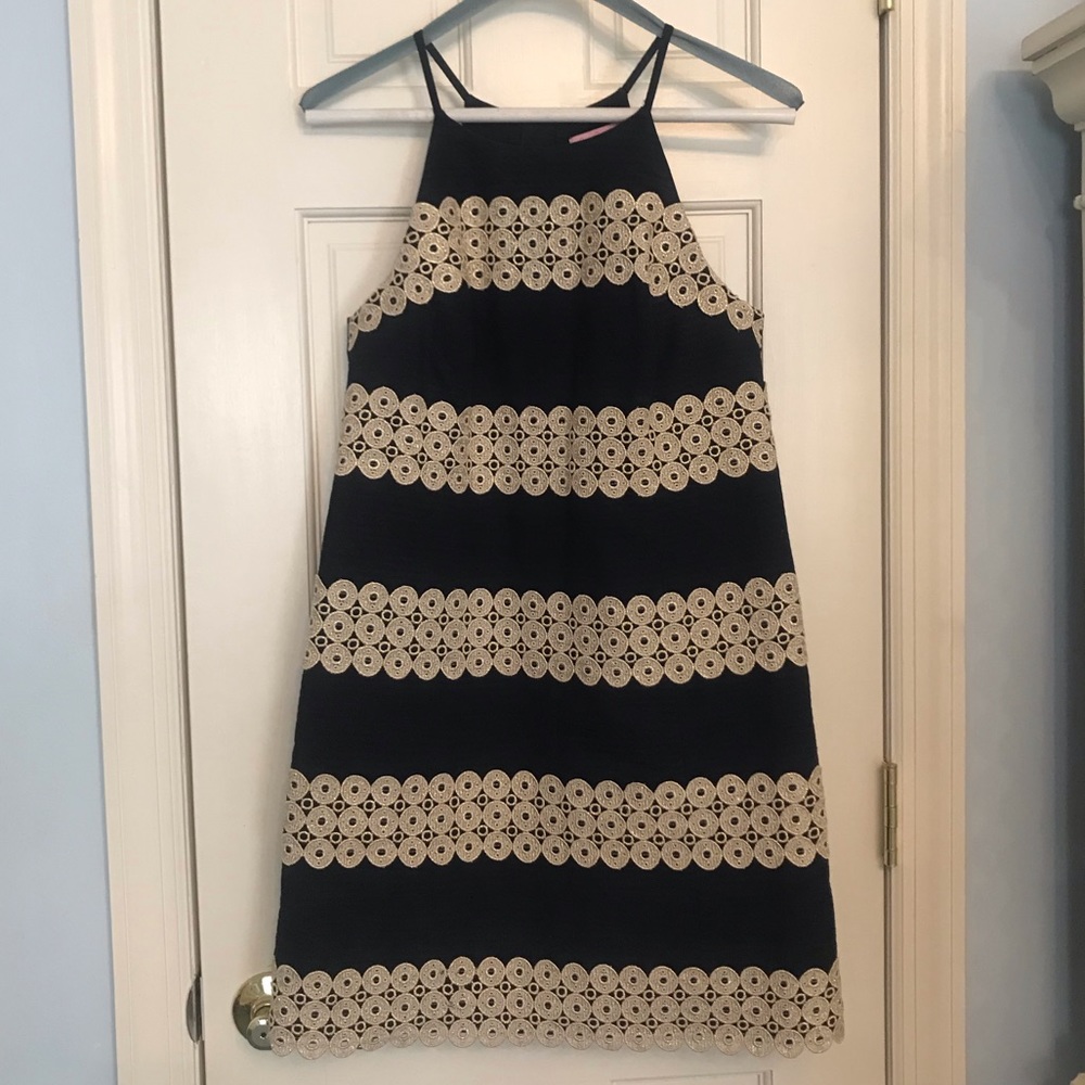 Navy and Gold Lilly Pulitzer Dress